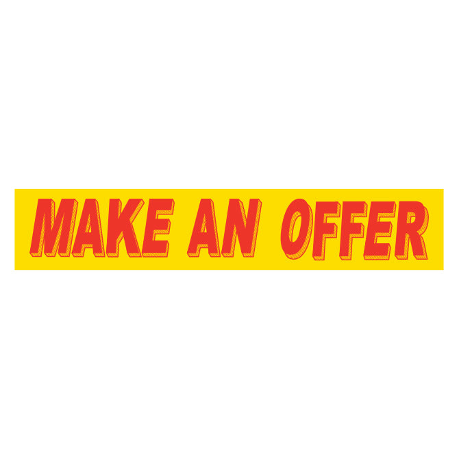 Yellow & Red Slogan - Make Offer - Qty. 12