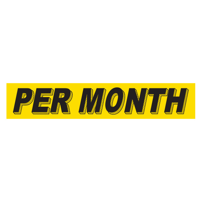 Yellow & BlackSlogan - Per Month - Qty. 12