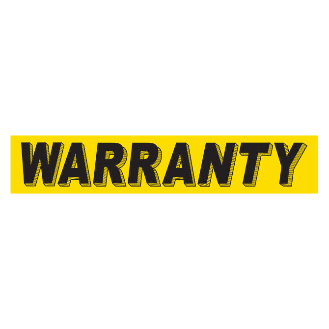 Yellow & BlackSlogan - Warranty - Qty. 12