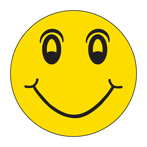 Window Sticker - Happy Face - 6" Diameter - Qty. 12