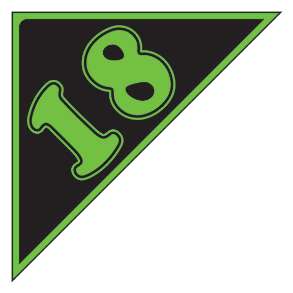 Window Sticker - Auto Angles - Green & Black - 2018 - Qty. 12