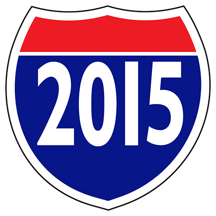 Window Sticker - Interstate Shield - 2015 - Qty. 12