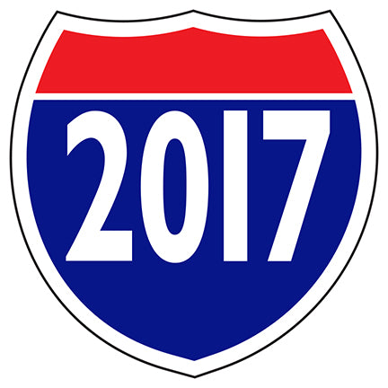 Window Sticker - Interstate Shield - 2017 - Qty. 12