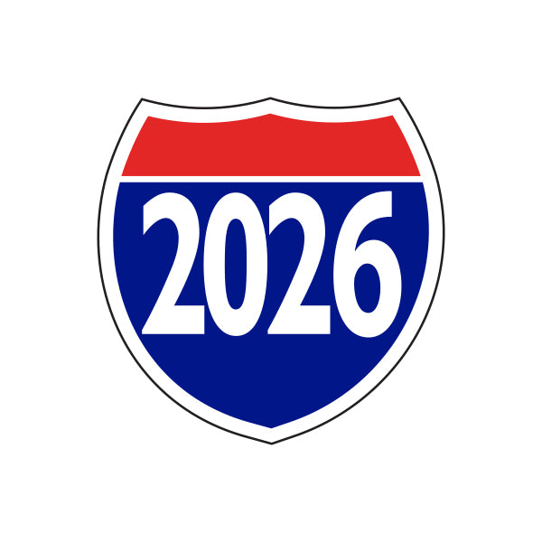 Window Sticker - Interstate Shield - 2026 - Qty. 12 | Interstate Shiel