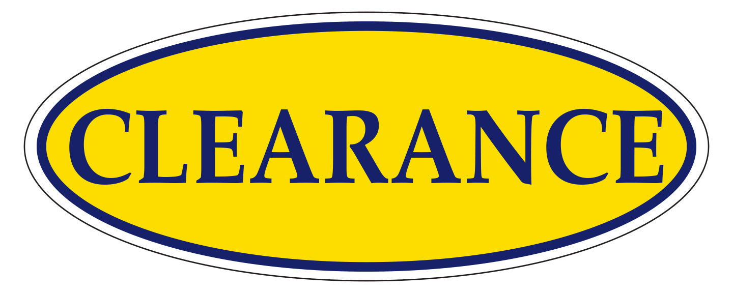 Window Sticker, Blue on Yellow Oval, CLEARANCE - Qty. 12