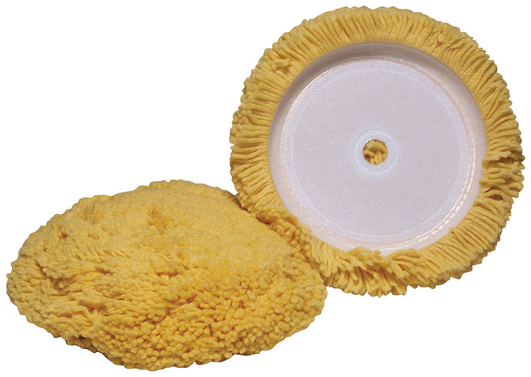 Velcro Yellow Wool Lt Cut Buff Pad - 7.5" x 1.5" - Qty. 1