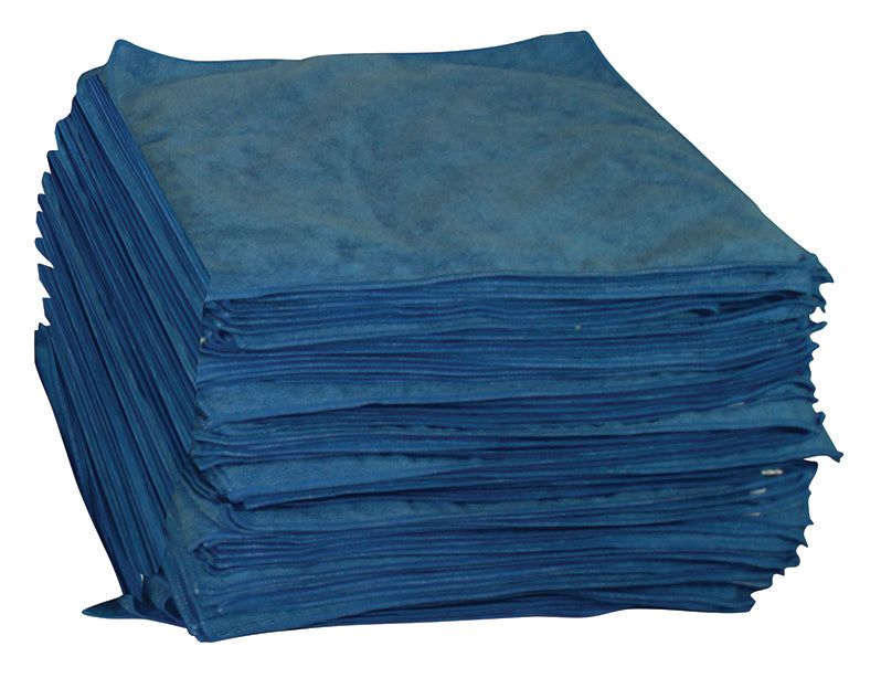 Plush Blue Microfiber Detailing Towel  - Approx. 15" x 25" - Qty. 25