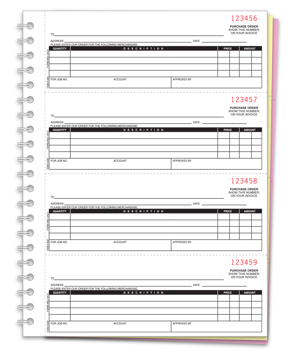 Purchase Order Book - NC-124-2 - 2 Part, 200 per Book - Qty. 1