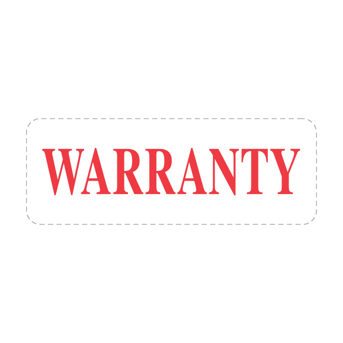 Self Inking Stamp - WARRANTY - Red Ink, 3/4" x 2 3/8" - Qty. 1