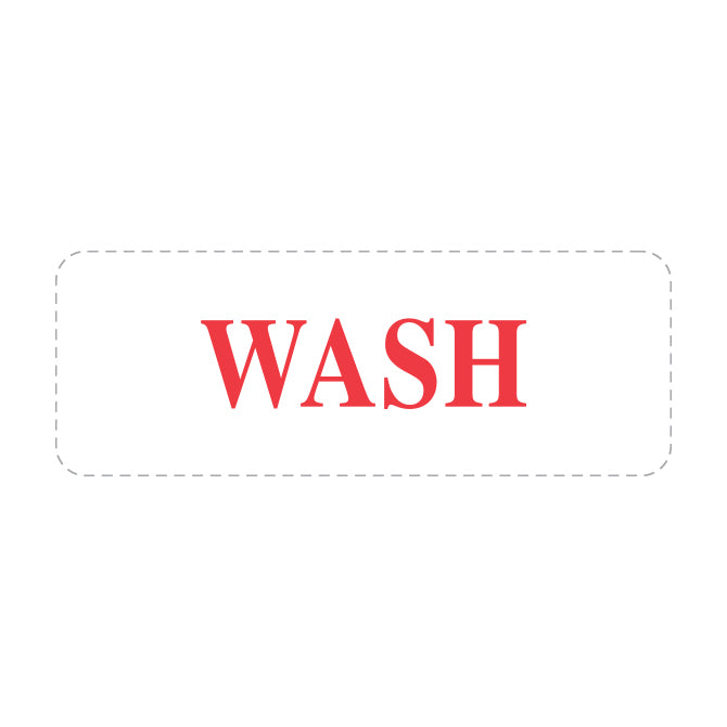 Self Inking Stamp - WASH - Red Ink, 3/4" x 2 3/8" - Qty. 1