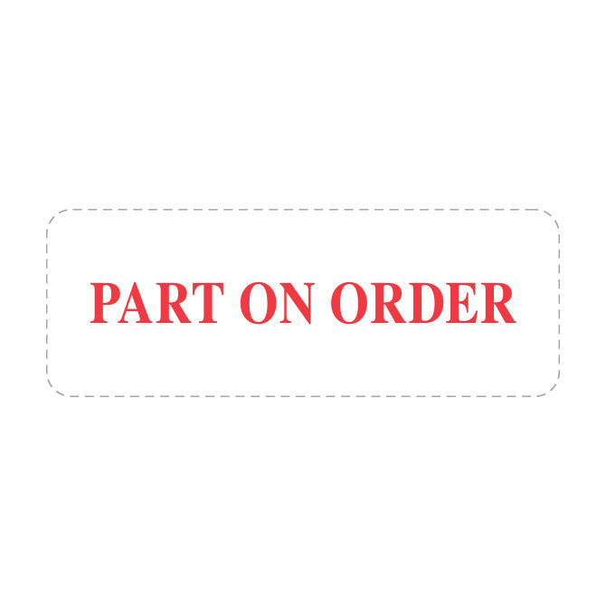 Self Inking Stamp - PART ON ORDER - Red Ink, 3/4" x 2 3/8" - Qty. 1