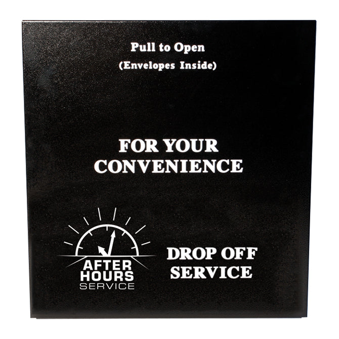 Standard Night Drop Box with Pull Down Tray - Black - Qty. 1