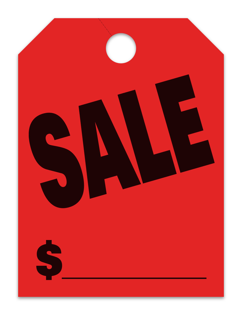 Hang Tags - Sale - Large, Red - Qty. 50