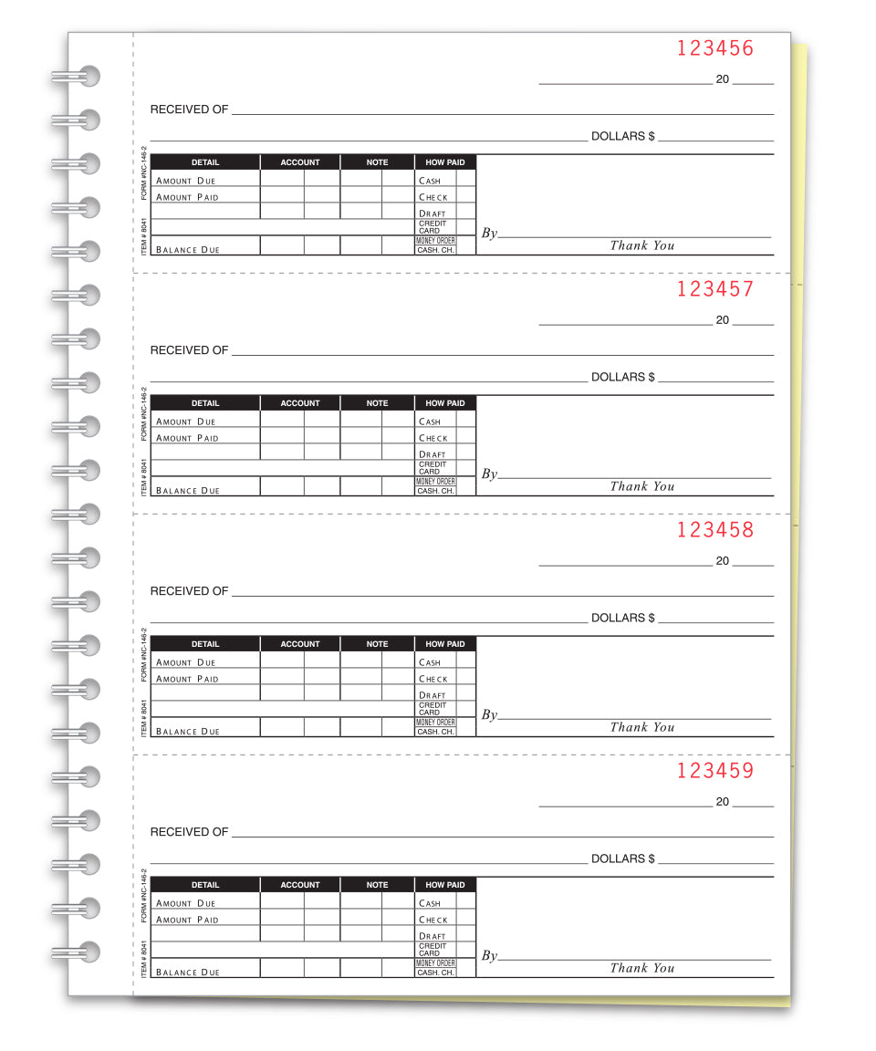 Cash Receipt Book - NC-146-2 - 2 Part, 200 per Book - Qty. 1