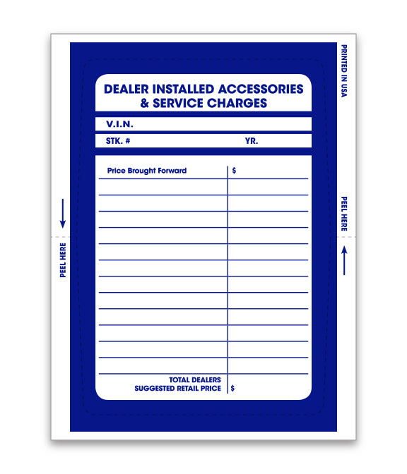 Dealer Add On Sticker - Qty. 250
