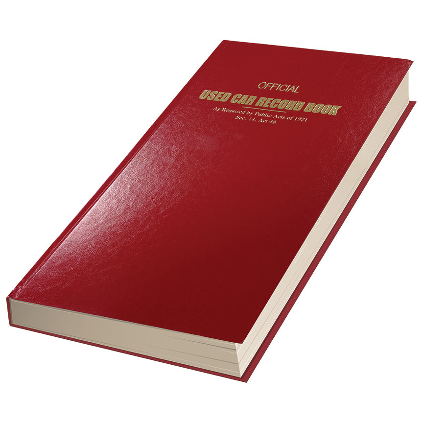 Used Car Record Book - "Police Book" - 768 Per Book