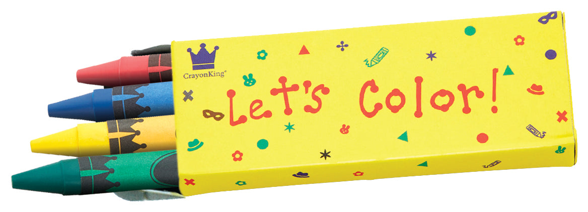 Box of Crayons - 4 Colors - Red, Yellow, Green and Blue - Qty. 50